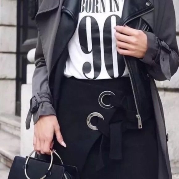 Zara Crossover Mini Skirt With Bows - Picture 1 of 15